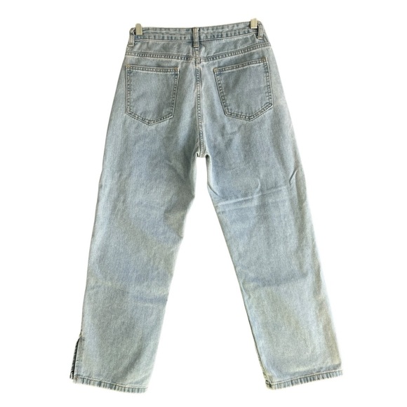 my little mushroom biu Denim - MY LITTLE MUSHROOM BIU High Rise Cropped Light Wash Blue Denim Jeans Size Small